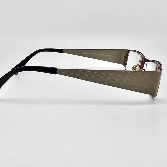Vanni Mod. VK8796 C176 Bronze Grey Rectangular Eyeglasses Frame Italy 49-15-135 - Picture 5 of 12
